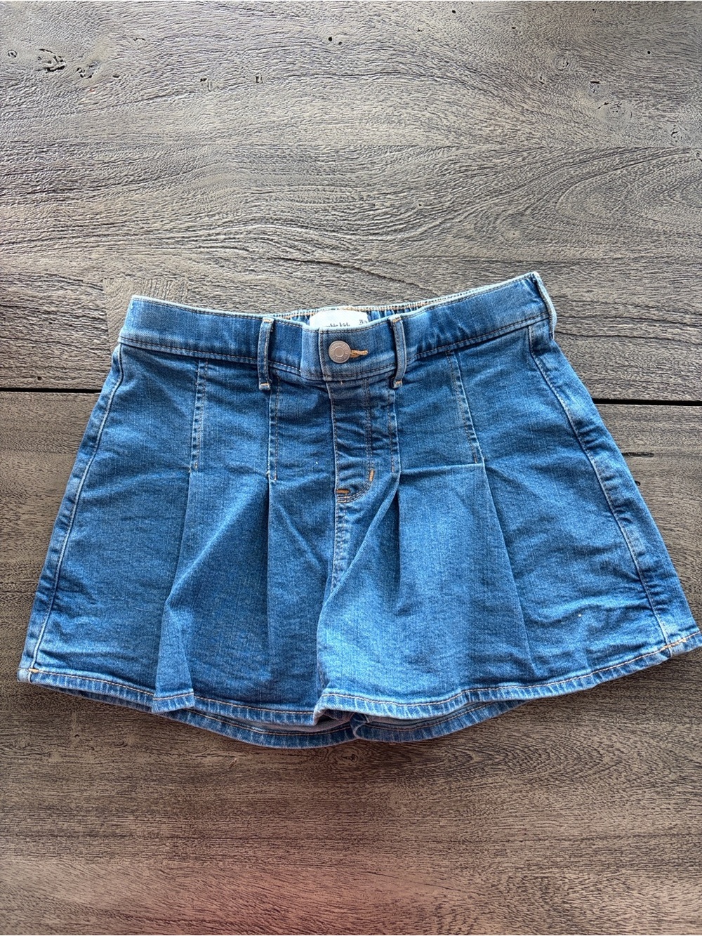 abercrombie kids Blue Denim Pleated Skort